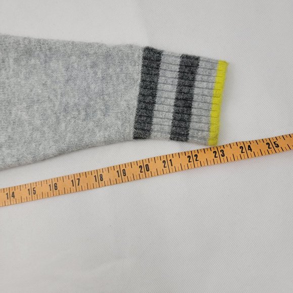 H&M Pringle Of Scotland Womens XS Hoodie GRAY Knit Sweater Oversized Wool Blend - Picture 12 of 14